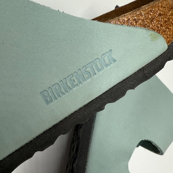 BIRKENSTOCK Arizona Blue Double Strap Leather Narrow Sandals S-408 39 EU / 8-8.5 - Picture 6 of 11